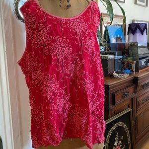 Bob Mackie silk tank plus size